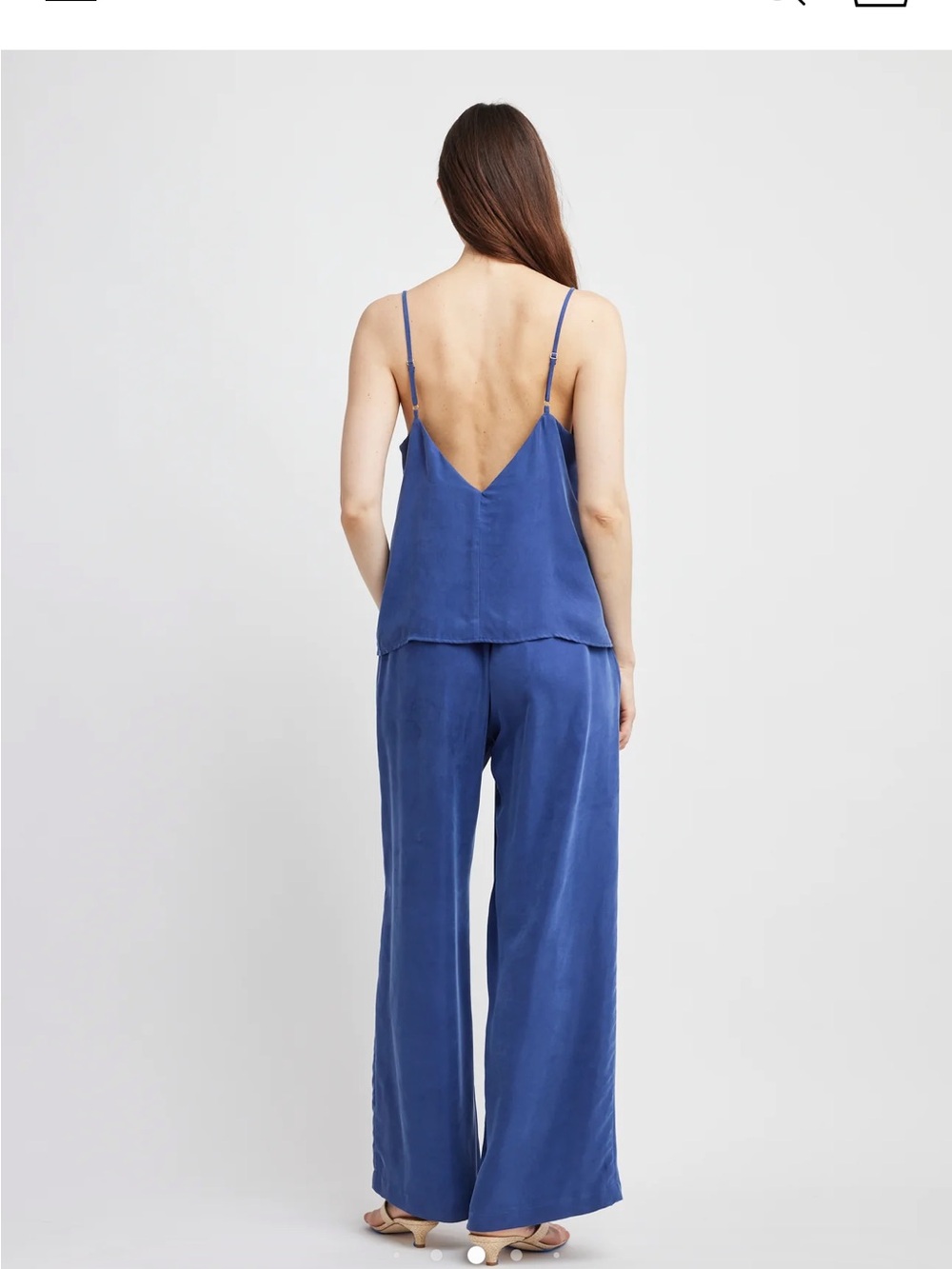 Royal Blue Wide-Leg Spaghetti-Strap Jumpsuit